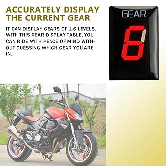 Digital Meter Display Gear Indicator Kawasaki Z1000 Z 1000 2007 2008 2009 1-6 ECU Gear Speed Display Meter EFI Motorcycle Accessories Indicator Meter Display