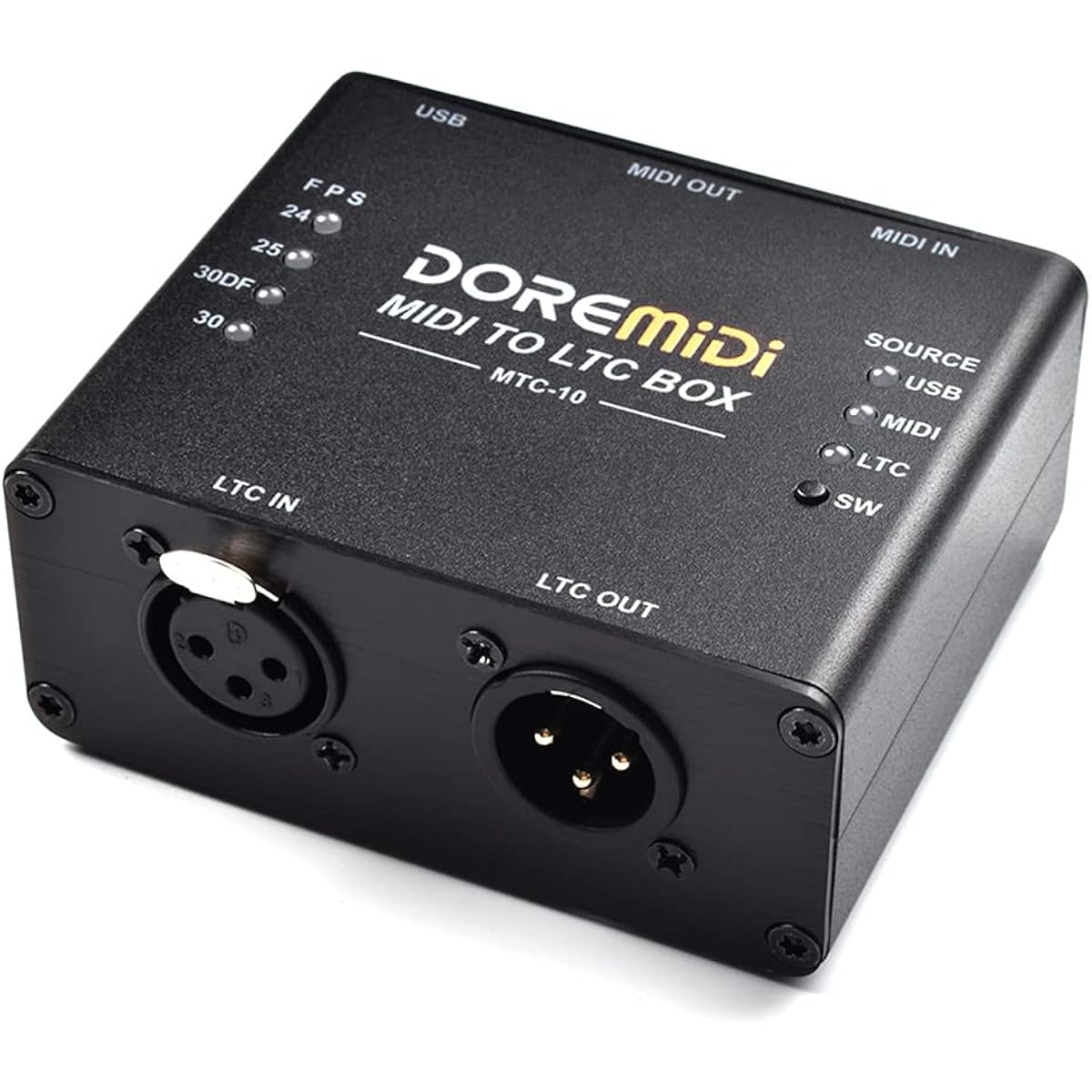 DOREMiDi MIDI - LTC Box MIDI Timecode to SMPTE LTC Timecode Conversion Device Designed to synchronize MIDI audio and lighting time