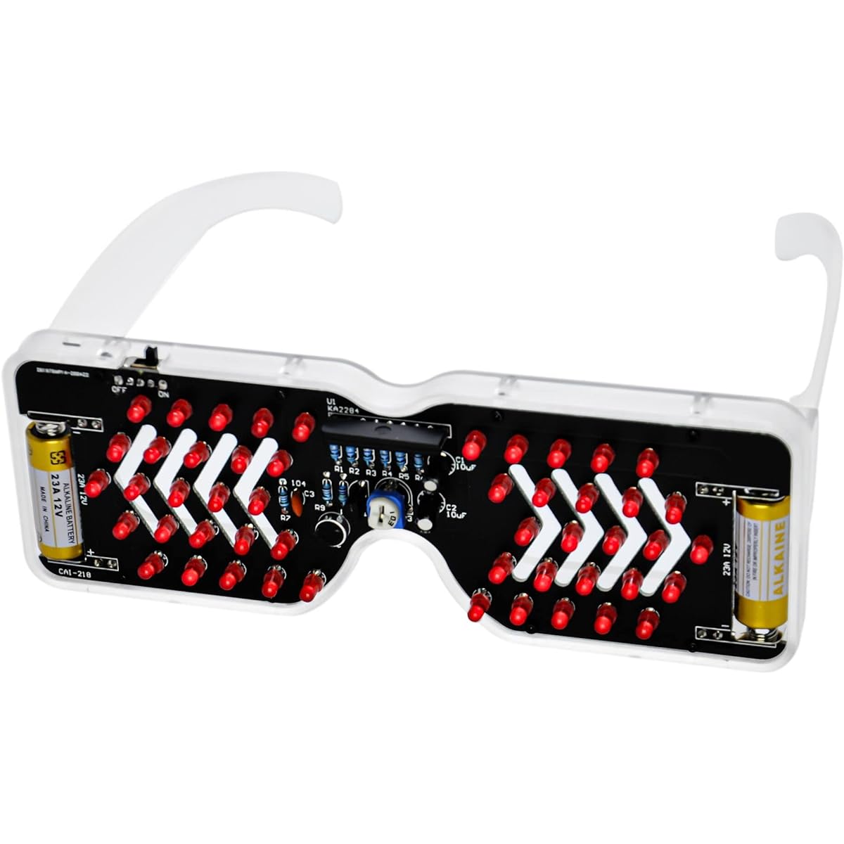 Gikfun Light Up Glasses Soldering Practice Kit Sound Activated LED Glasses DIY Electronic Kit for School Learning Project EK1972