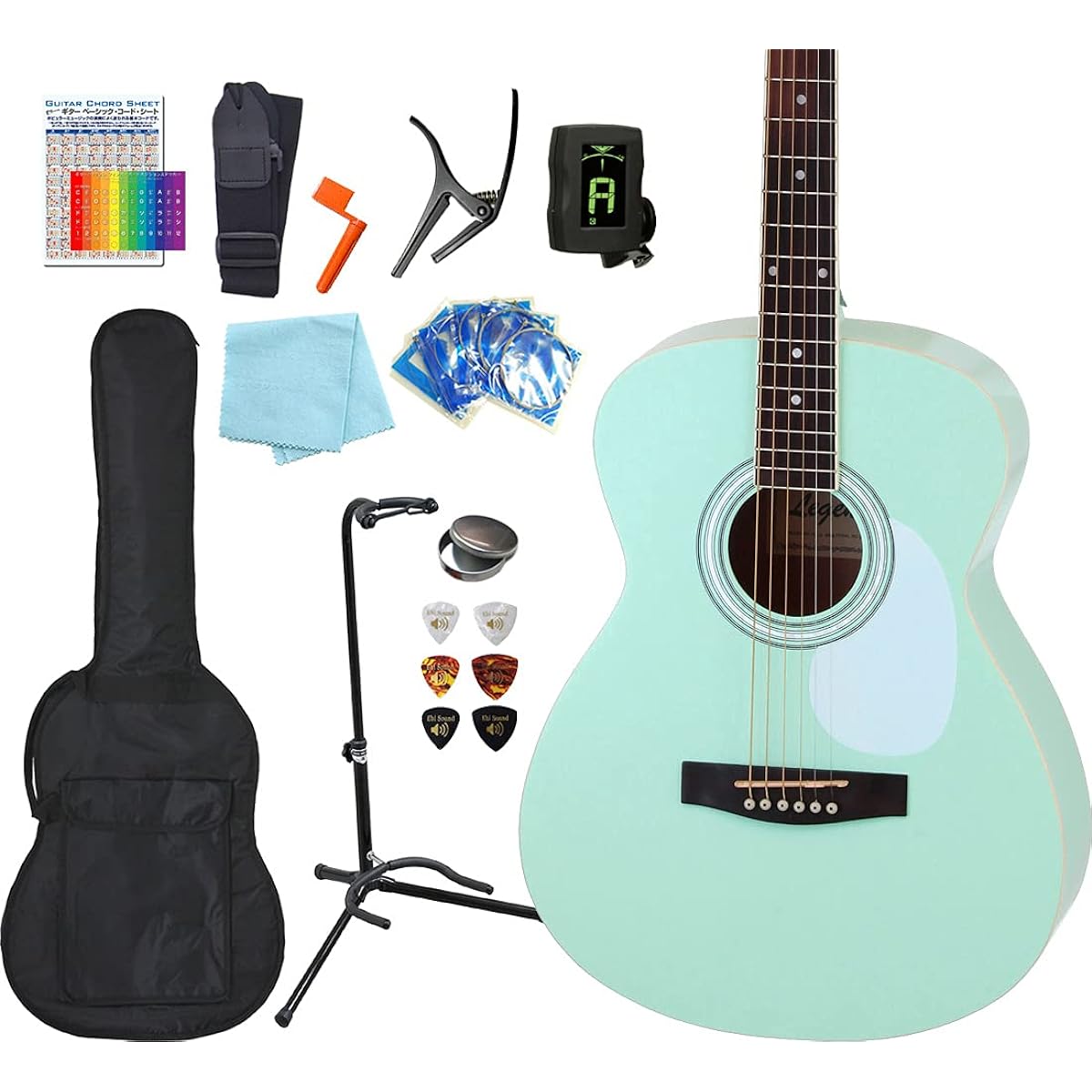 Acoustic Guitar Acoustic Guitar Beginner 13 Piece Set Legend FG-15 Start Set Acoustic Guitar Beginner SFGR [98765]