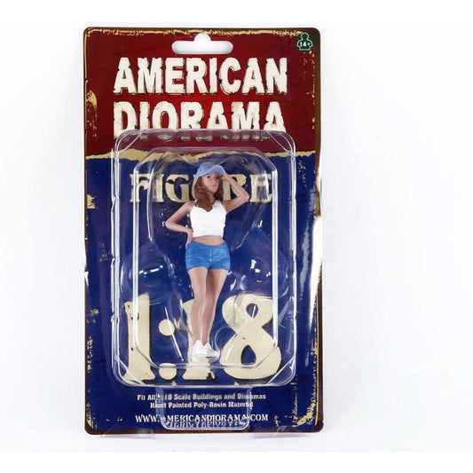 American Diorama 76291 Collectible Miniature Car White/Blue