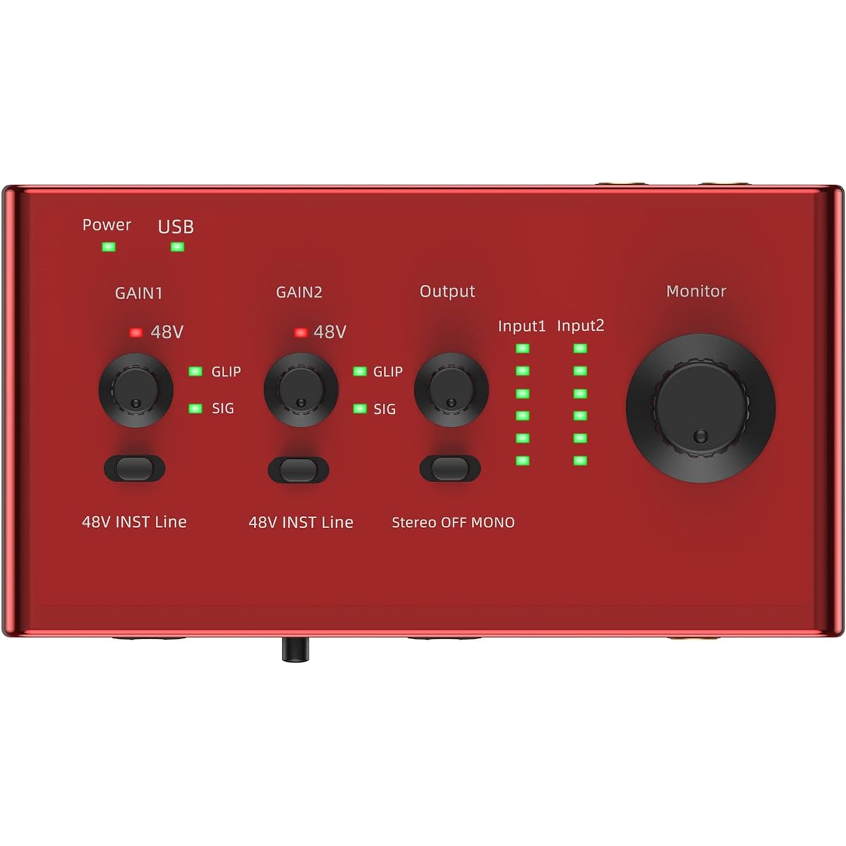 USB Audio Interface with Dual XLR for Recording/Streaming/Podcasting Supports Optical and 1/4" Outputs