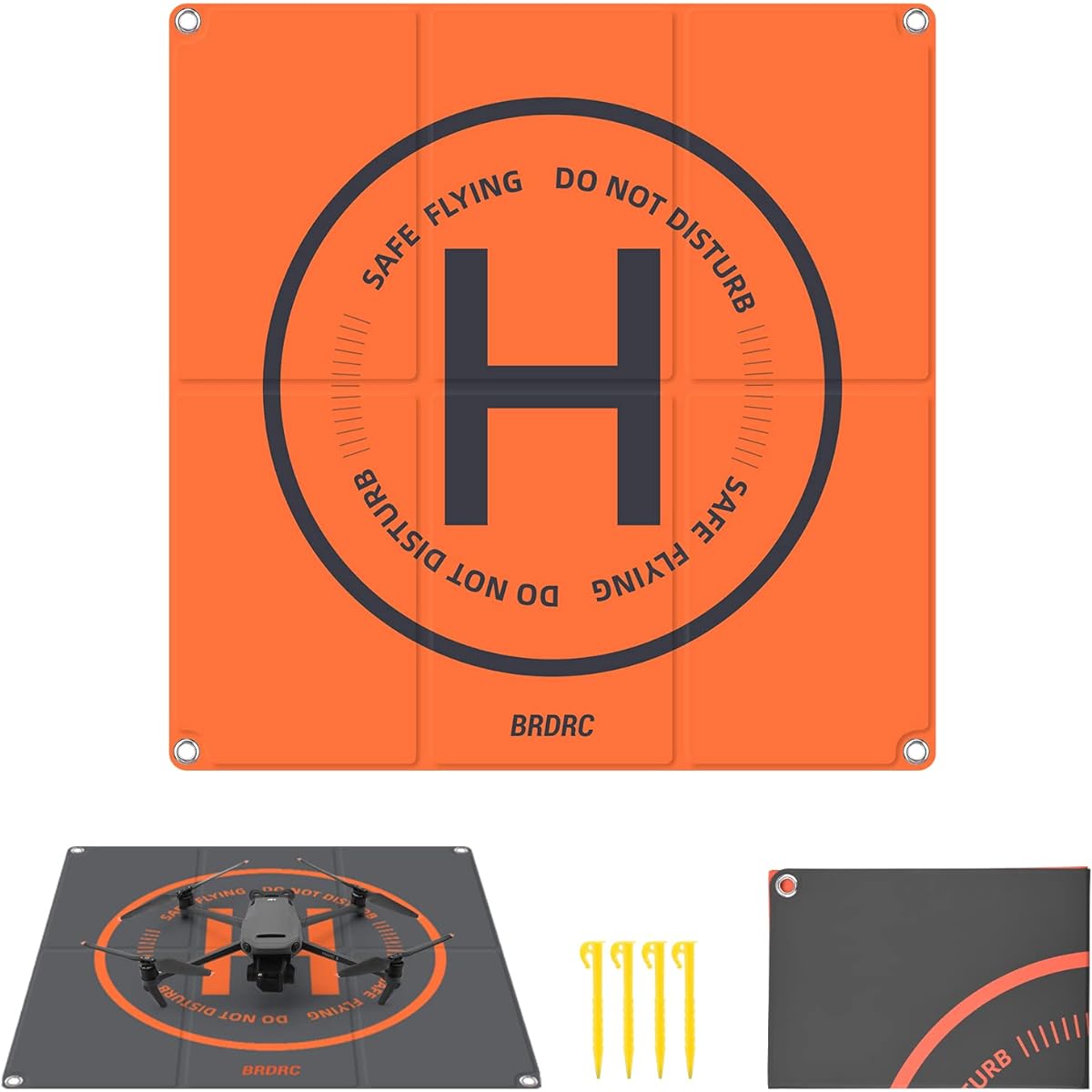 HeiyRC Drone Landing Pad for DJI Mini 3 Pro 25.5" Universal Foldable Helipad for DJI Air 2S/Mini 2/Mavic 3/DJI FPV/DJI Avata/Ruko/Autel Accessories