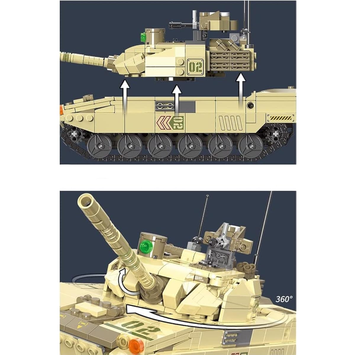 General Jim's Robot or Tank 2 in 1 Building Blocks Block Model or Playset 769 Modular Building Block Set Robot/Tank Brick MOD Model Building Block Set for Robot and Tank Fans