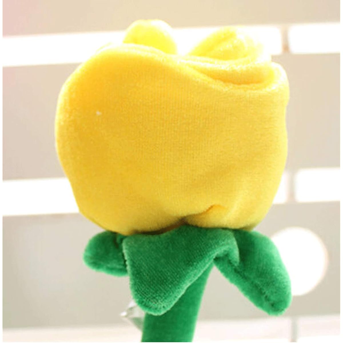 Life on Left 26" Super Cute Sunflower, Stuffed Daisy Flower with Bendable Stem Big Smile Face Flower Creative Stuffed Animal Plush Toy (26") (Yellow Rose)