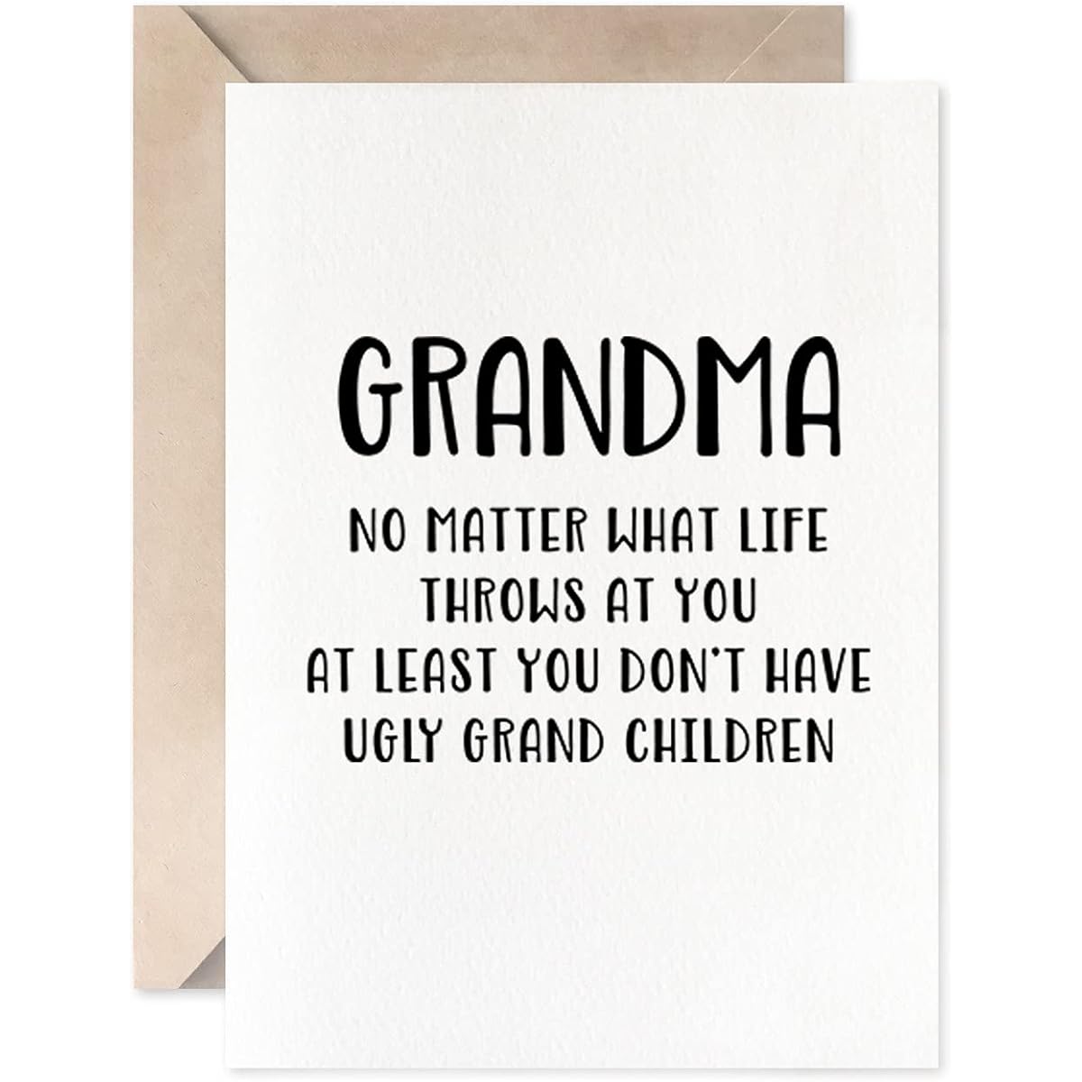 Funny Birthday Cards for Grandma Don't Have Ugly Grand Children Mother's Day Christmas Gifts from Granddaughter