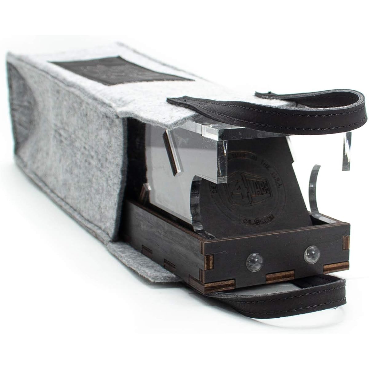 C4Labs Dice Tower Travel Bag Grey Felt and Black
