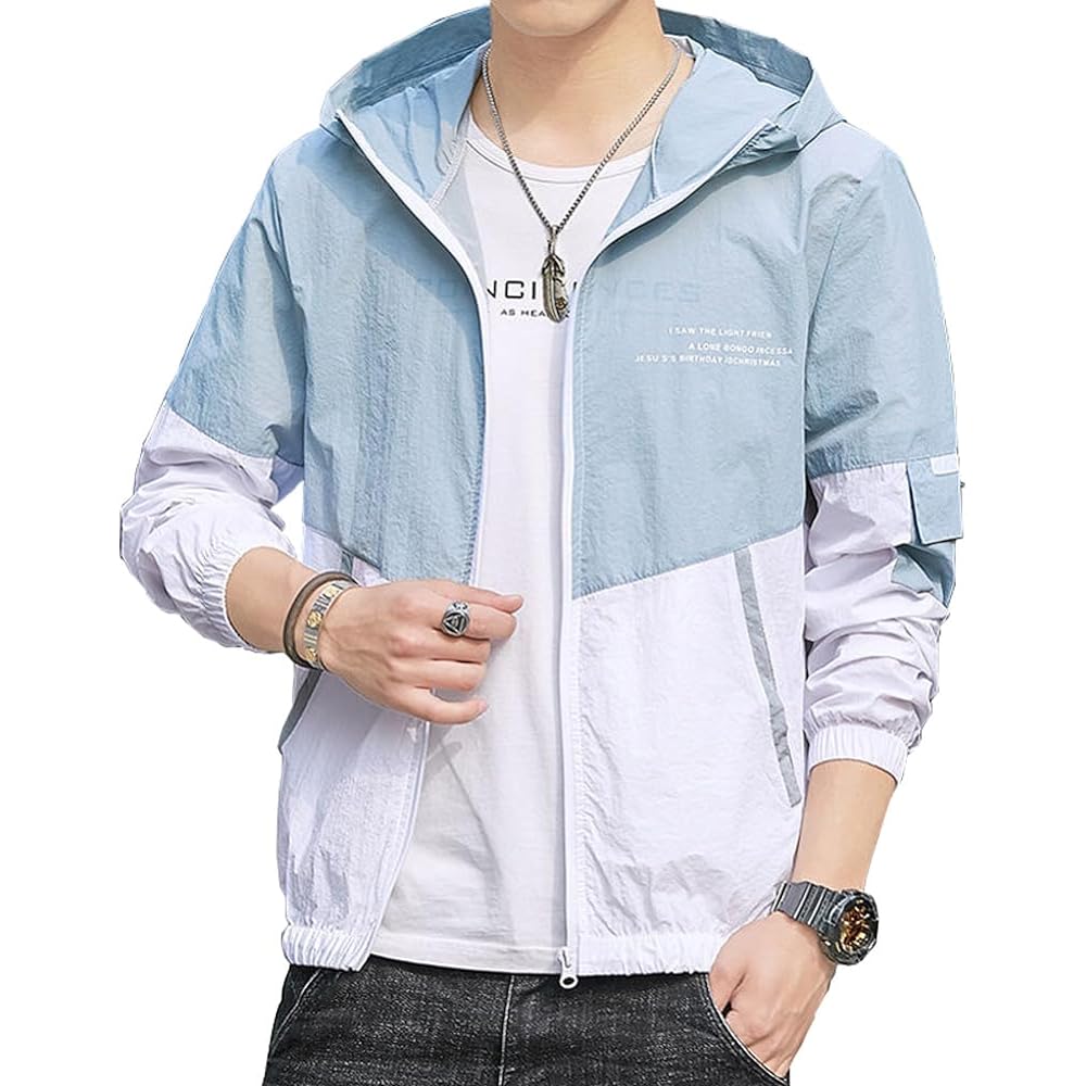 [FJLTDCP] Summer Parka, Long Sleeve, Zip-up, Hooded, Thin Cardigan, Long Sleeve, Sweatshirt, Men's, UV Protection, Hoodie, Sunscreen, Rush Parka