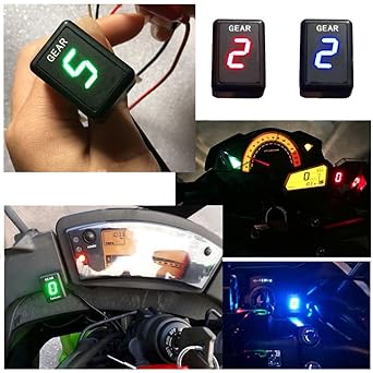 Speed Display Meter Motorcycle LCD Electronics 1-6 Level Gear Indicator Digital Gear Meter Kawasaki VN900 VN 900 Z1000 Z1000SX ZRX1200 Z 1000 SX