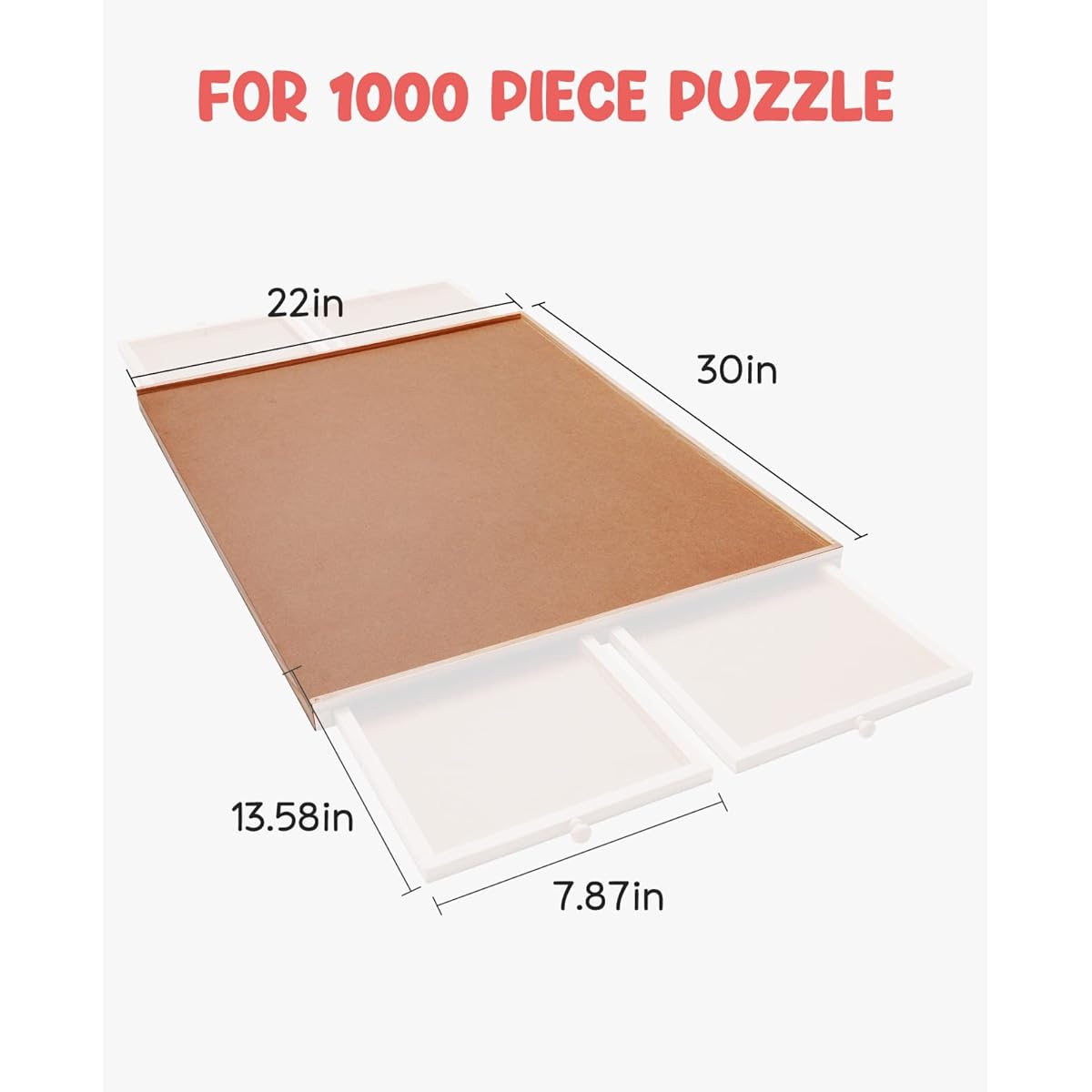 Gamenote Jigsaw Puzzle Table for Adults Portable Large Puzzle Board with Drawer Wood Smooth Plateau Work Surface Kids Family Games (1000 Pieces)
