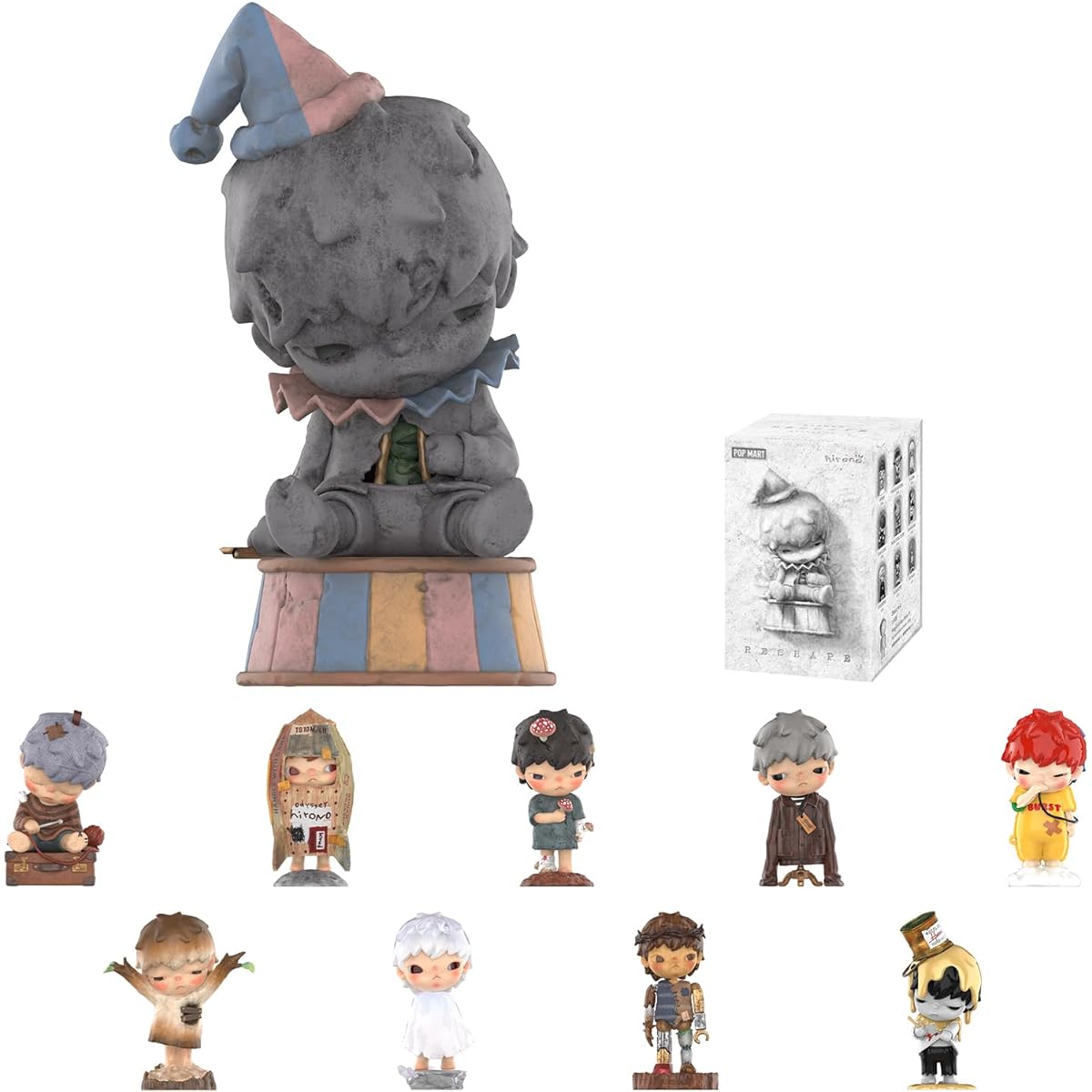 POP MART HIRONO Reshape Series Blind Box Figures Random Design Mystery Toys for Modern Home Decoration Indoor Desk Accessories Collection Toys Set Single Box