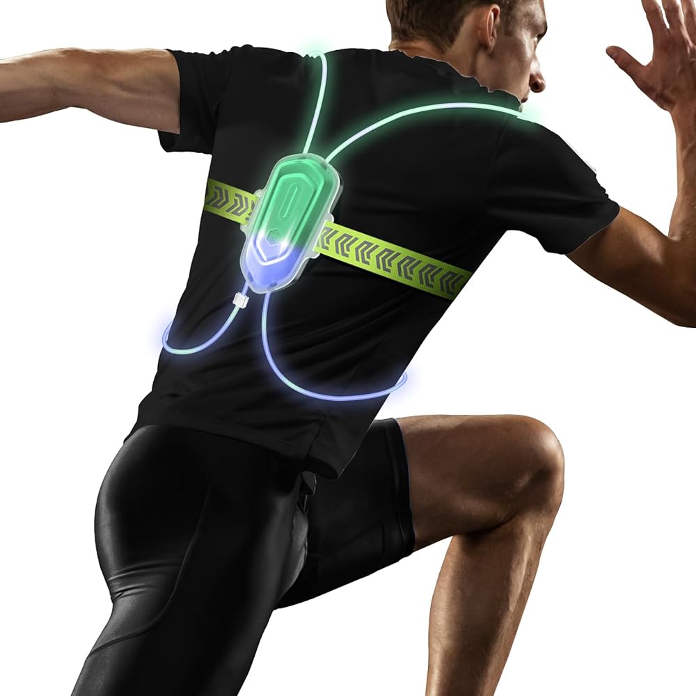 HOTINBO Running Light LED Reflective Band Bicycle Reflector Walking Light Arm Band Night Fluorescent Sash Jogging Light Glowing Waterproof Hem Band Night Jogging Light Reflective Sash Goods