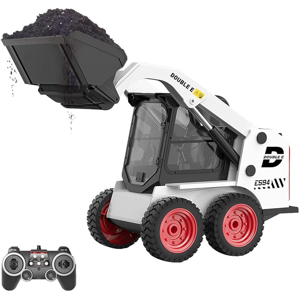 Mostop Remote Control Front Loader 1/14 Scale RC Skid Steer Loader Toy for Kids 11 Channel Fully Functioned RC Front Loader Tractor Electric RC Construction Vehicle Toy Loader with Lights and Sounds
