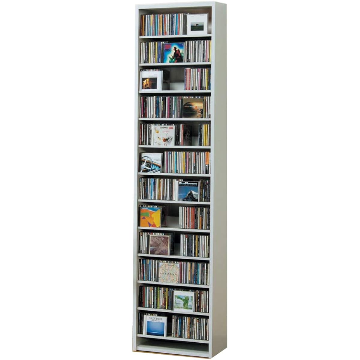 Oaks CD Stocker [Storage for approx. 540 CDs] White CS540-W