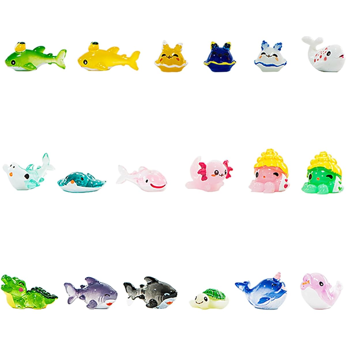 20-Piece Sea Life Discovery Model Set Immerse your kids in the underwater world - Includes crystal miniatures of sharks, dolphins, crocodiles, turtles, octopuses and more