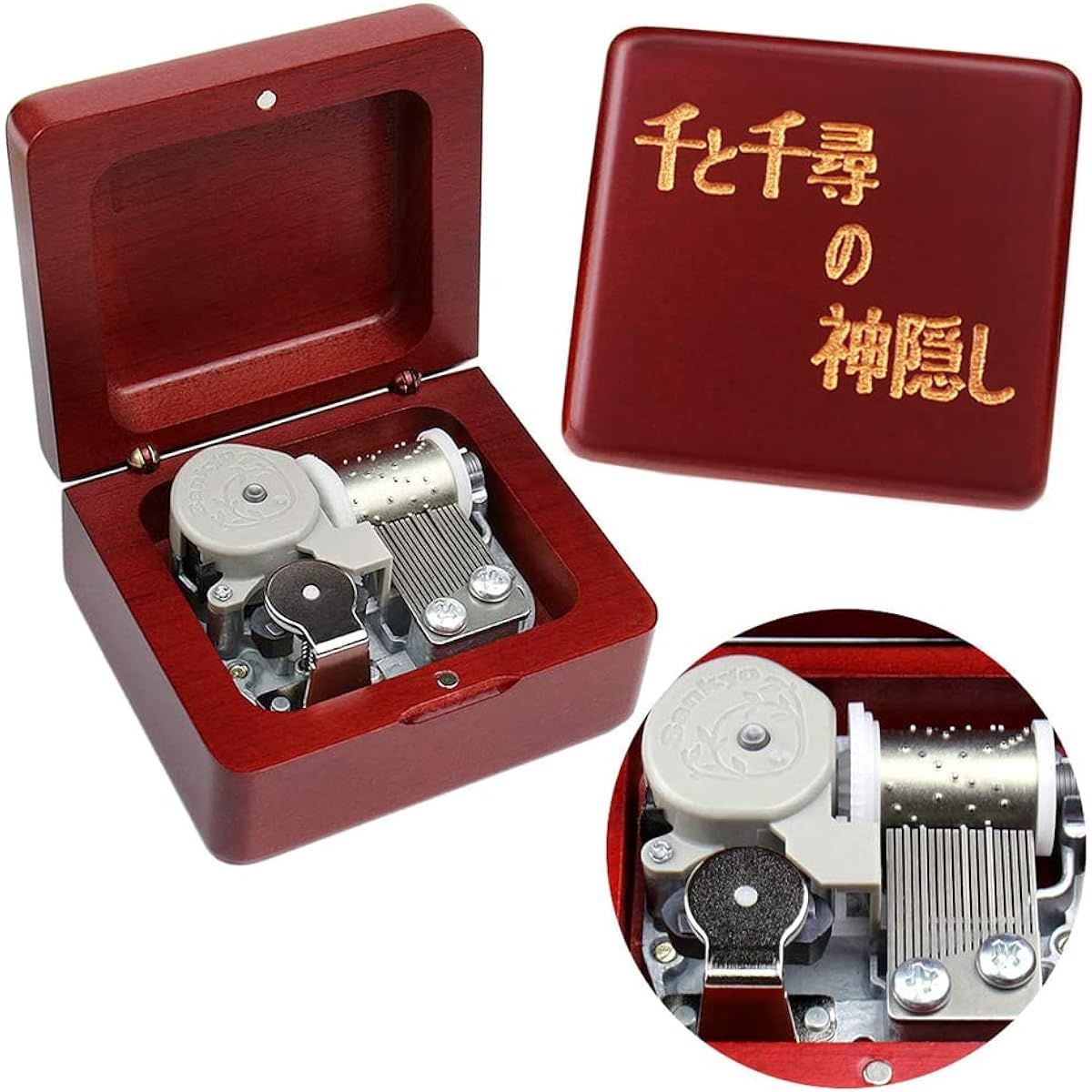 Music Box Always with Me Music Box Vintage Carved Wood Mechanism Music Box Gift Christmas Birthday Valentine's Day Best Gift for Kids and Friends