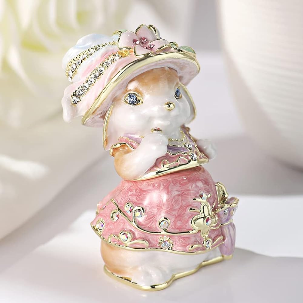 Rabbit Series Rabbit Baron Rabbit Lady Rabbit Lady (Spring Color) Ornament Rabbit Rabbit Jewelry Box Pierce Tokyo Ginza PICALS Tokyo Ginza Picals Cute Brand Stylish Present (Rabbit Lady (Spring Color))
