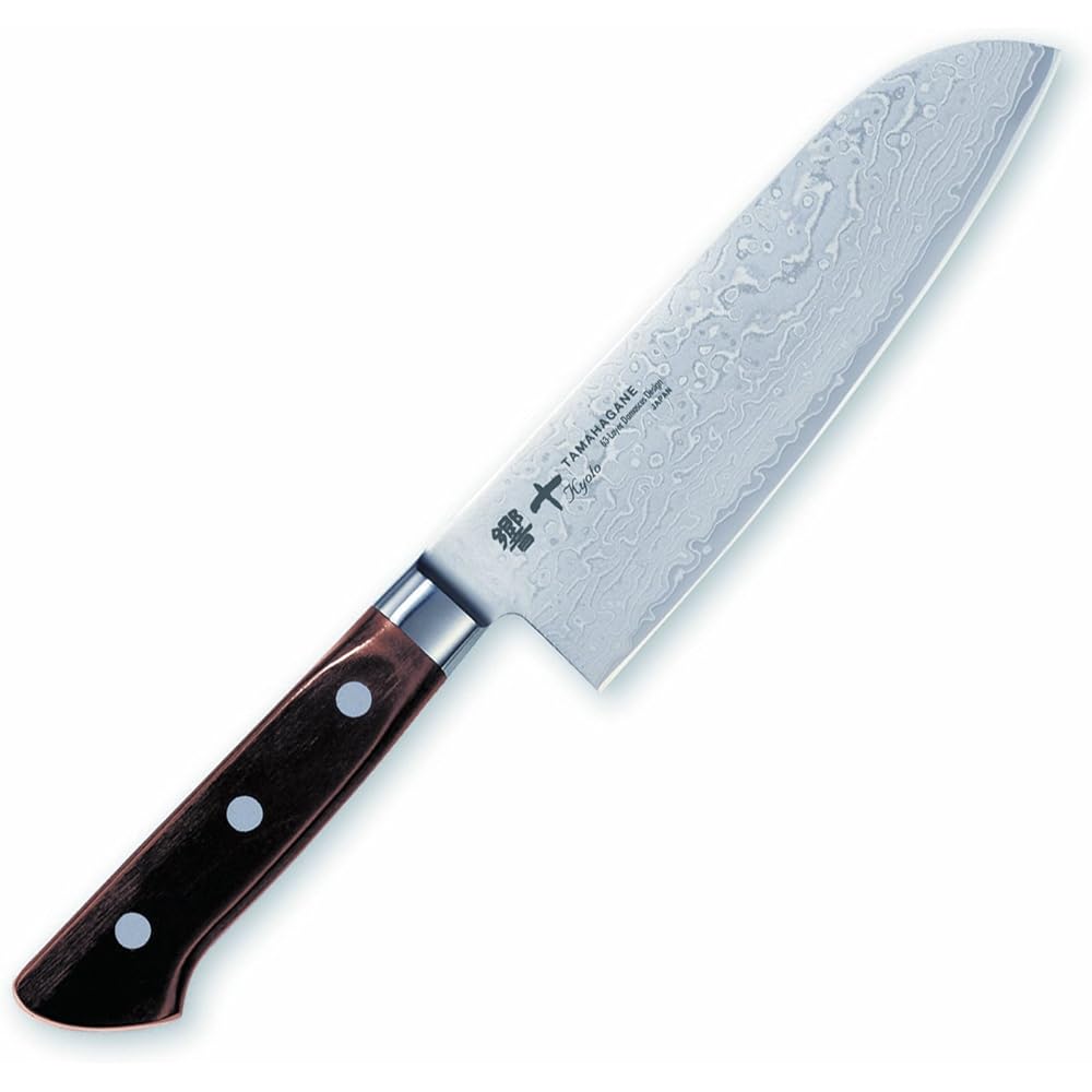 Kataoka Manufacturing All-Purpose Knife Silver 175mm Made in Japan TAMAHAGANE Hibiki 63 Layer Damascus Steel KP-1114