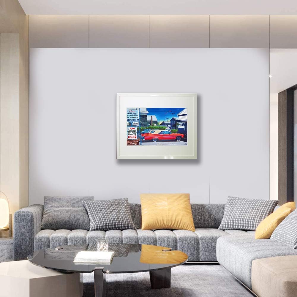 Hideto Suzuki◆[Seaview Restaurant]◆Art print◆Framed 53x43cm◆
