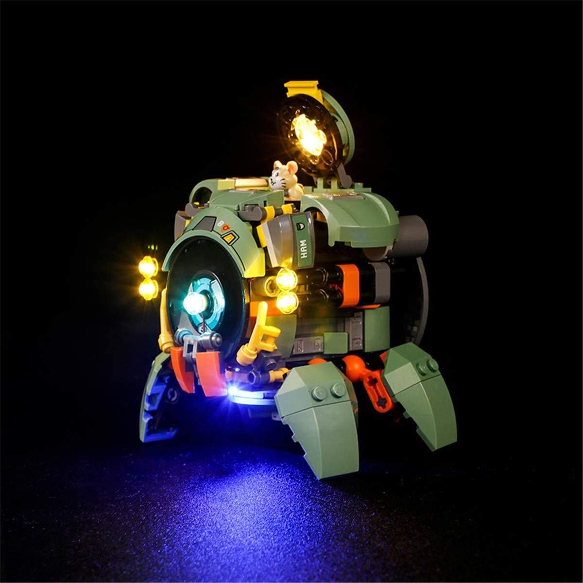 T-Club LED Light Kit for Lego Overwatch Wrecking Ball 75976 Lighting Kit Compatible with Lego 75976 (Lego Set Not Included)