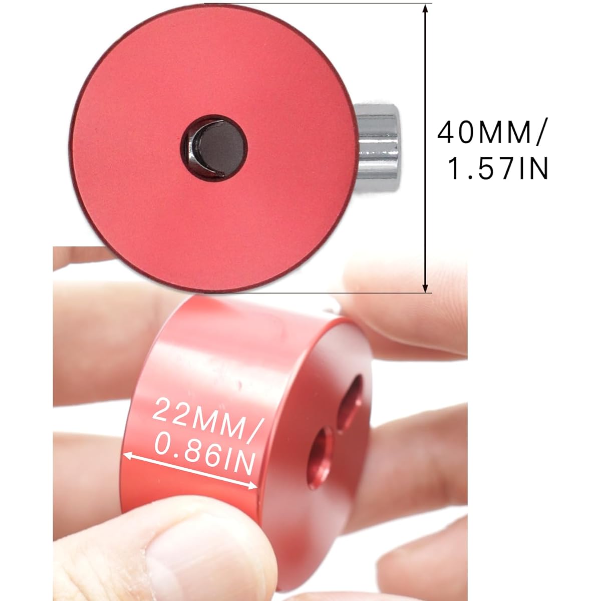 CashBeat Red Aluminum Alloy Cymbal Mate Nut - Quick Release Cymbal Lock Nut Universal Compatible with 8mm Thread Cymbal Stands - Essential Jazz Drum Parts Accessories Single Pack