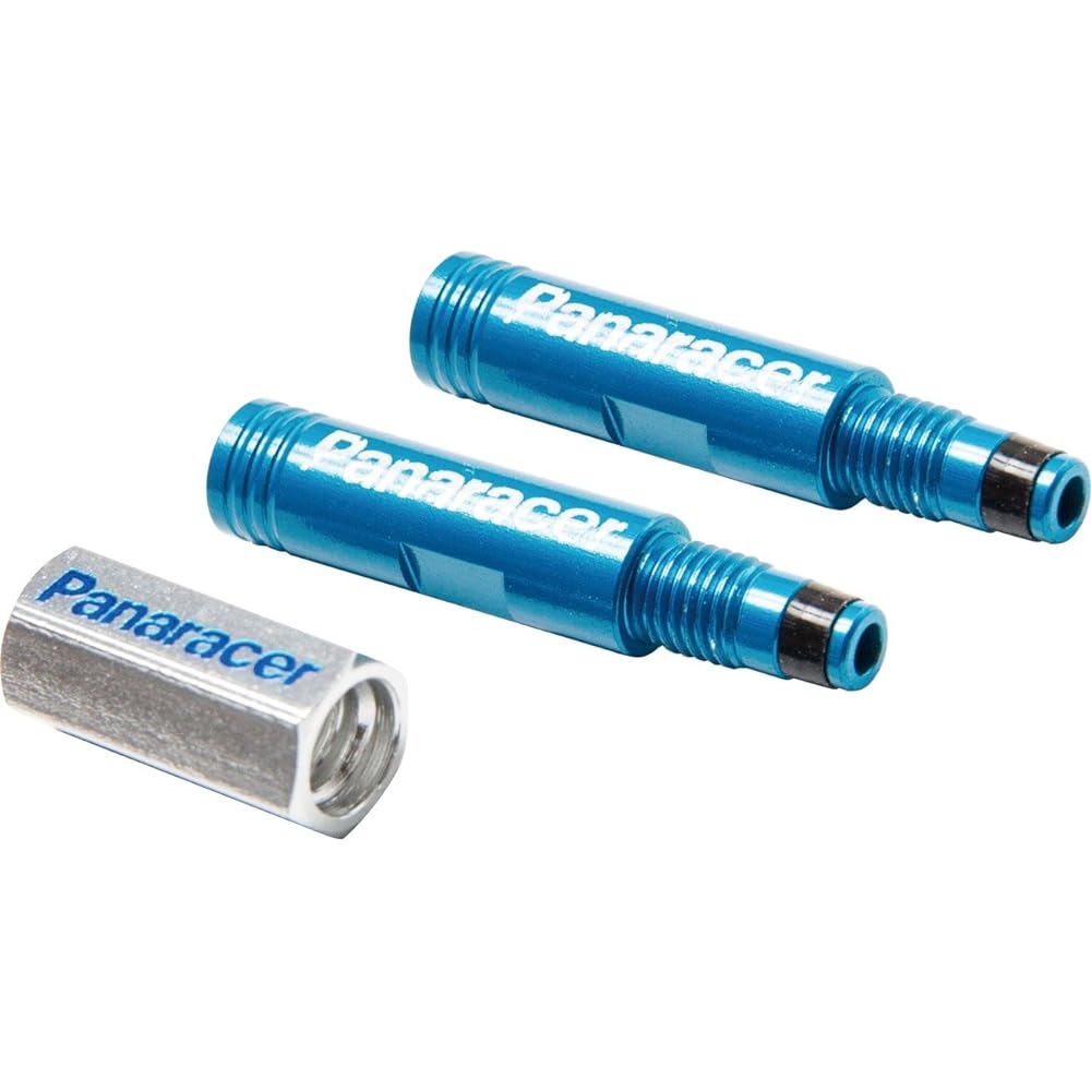 Panaracer Supplies Valve Extender (Black/Blue) (20mm/50mm) Set of 2 [For 2 Piece Presta Valve] Valve Core Tool Included