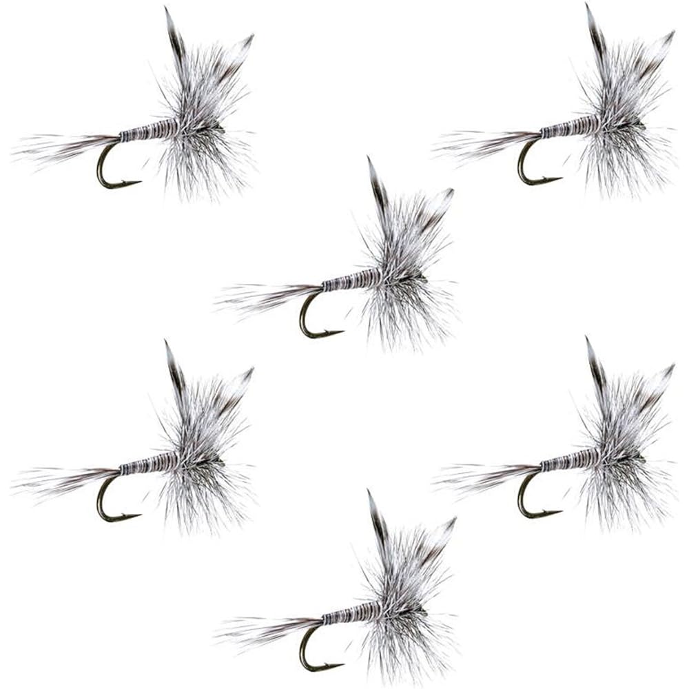 The Fly Fishing Place Mosquito Classic Trout Dry Fly Fishing Flies Set of 6 Size 14