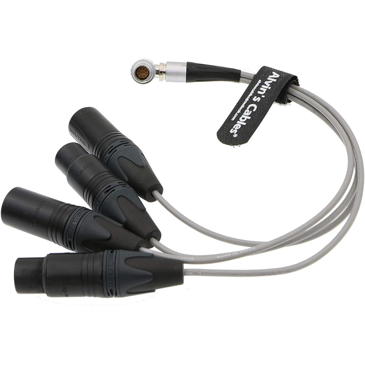 Alvin's Cables Breakout Audio Input Output Cable for Atomos Shogun Monitor Recorder 4 XLR 3 pin to Right Angle 10 pin