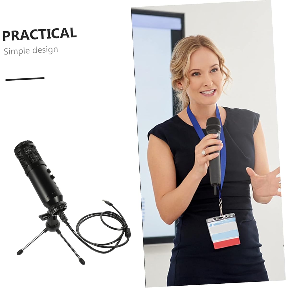 Vaguelly 3-piece set USB microphone wireless microphone condenser microphone live streaming microphone karaoke microphone chat microphone