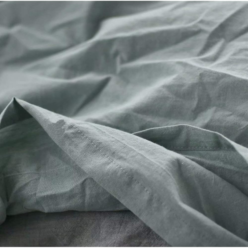 Leadtimes Duvet Cover, 100% Cotton, Mint Green, Duvet Cover, Bedding Set, Pillowcase Included, Quick Drying Type, For Both Western and Japanese Style, Suitable for All Seasons, Stylish, Bedding Cover, Soft to the Touch (Mint Green, Double)