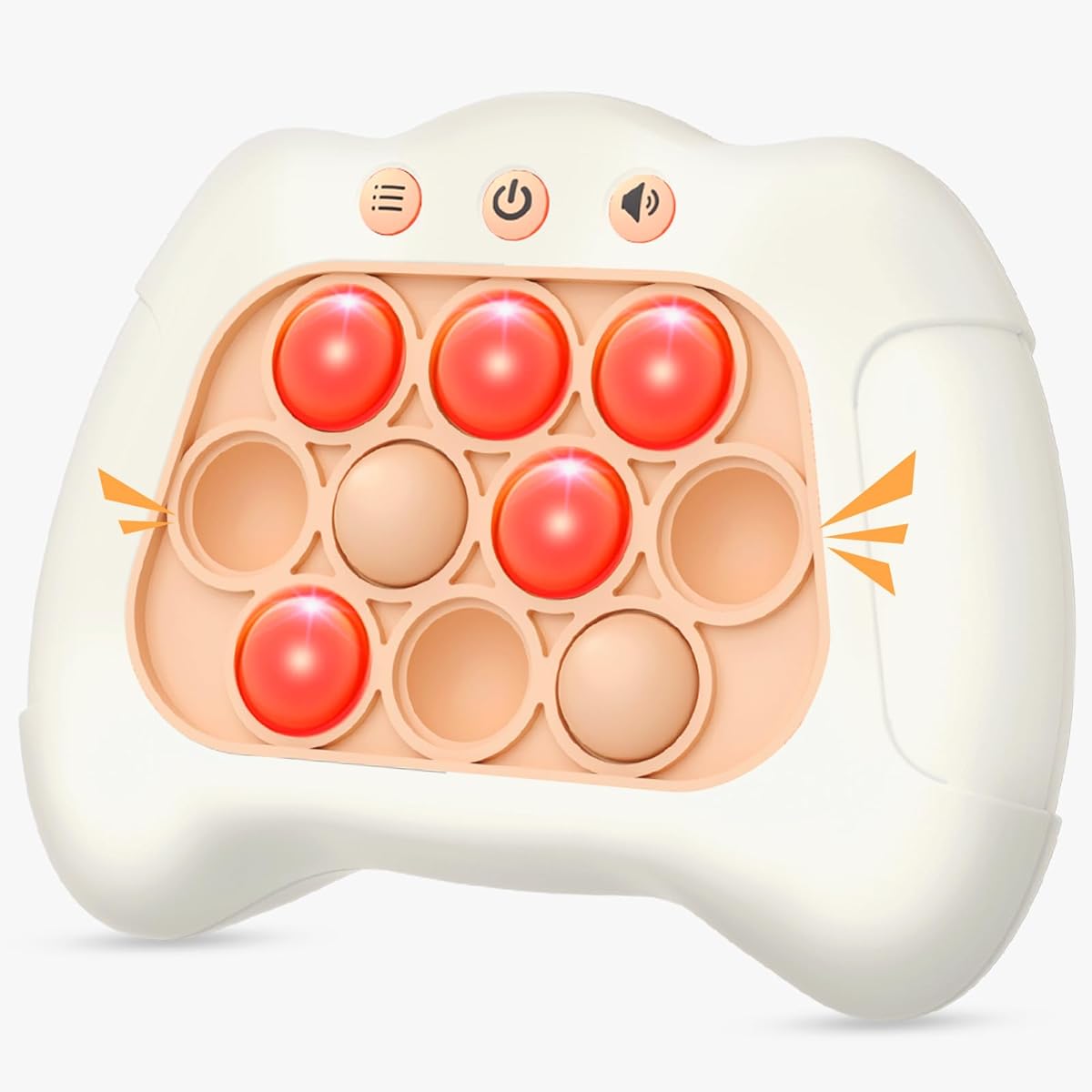 Byserten Handheld Pop Game Sensory Fidget Toy for Kids Ages 6-12, Birthday Gifts for 3, 4, 5, 6, 7, 8, 9 Year Old Boys & Girls & Teens, White