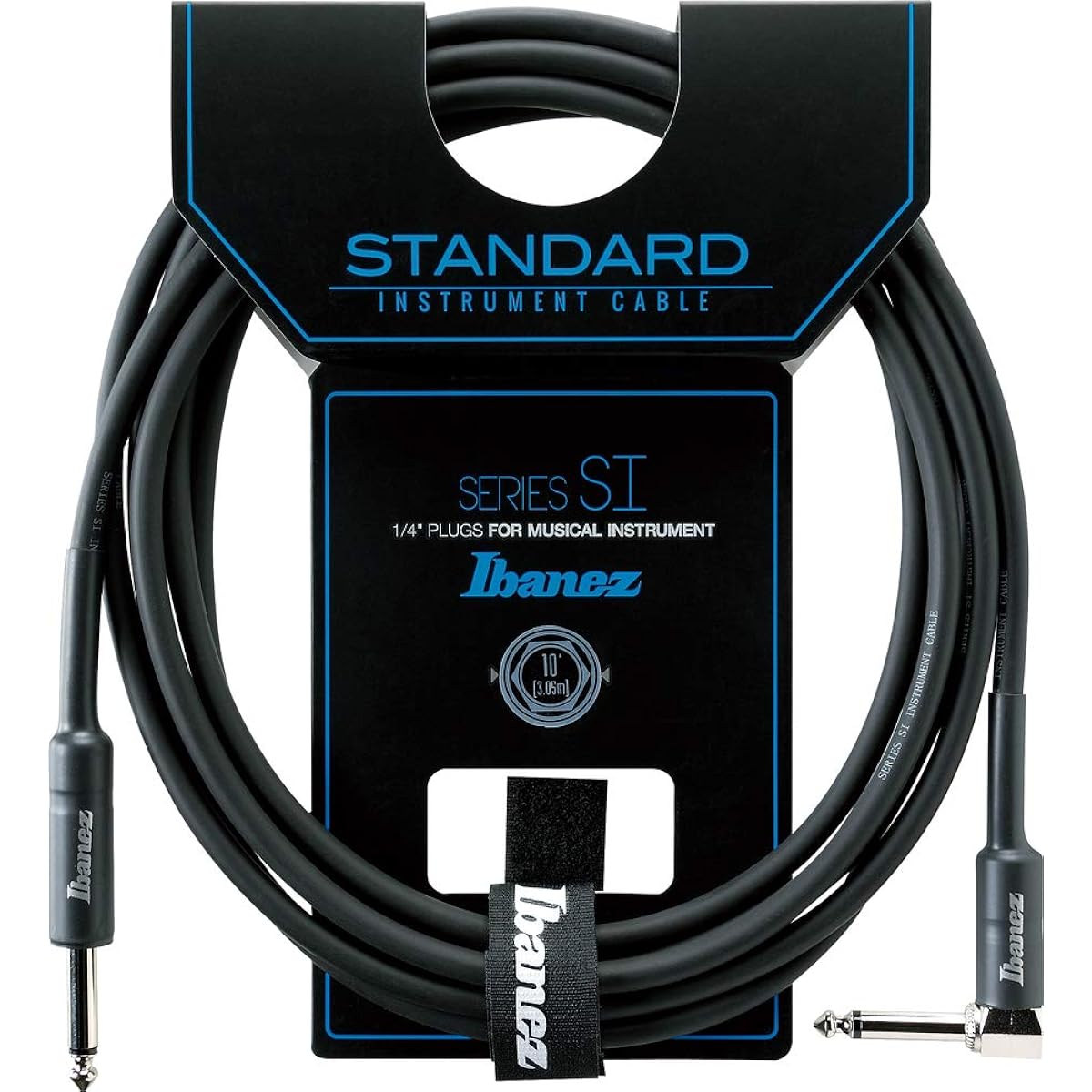 [Set Purchase] Ibanez 10W Practice Amplifier for Electric Bass IBZ10BV2 & Standard Guitar/Bass Cable 10ft (3.05m) Straight-L-shaped Plug SI10L