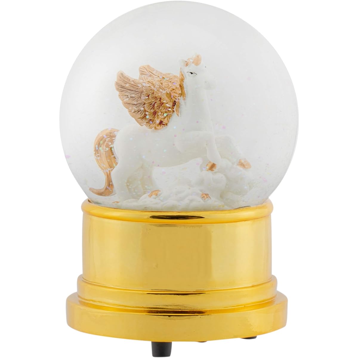 Elanze Designs Flying Unicorn 100mm Musical Water Globe with Song Unicorn