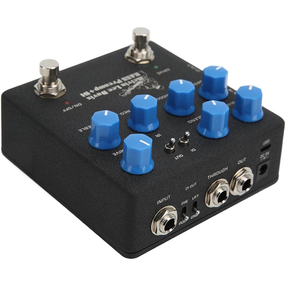 Bass Preamp, Metal 2 Switch NBP‑5 3 Band Equalizer Single Effect Pedal Noise Reduction with Audio Interface for Playback for Infrared Loading