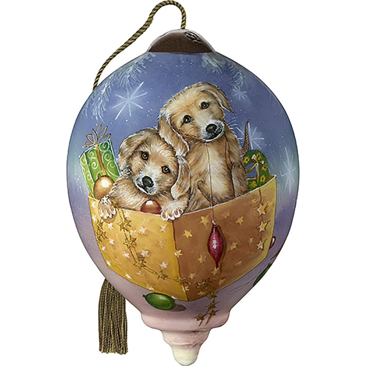 Precious Moments Puppy Gift Box Ornament Multi