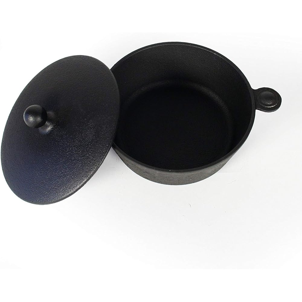 Made in Japan Nanbu Ironware "Korochan Nabe" Easy to use at home Mini Dutch Oven Small Pot Iron Pot One Person Pot IH Compatible/Gas Stove Compatible/Toaster Oven Compatible
