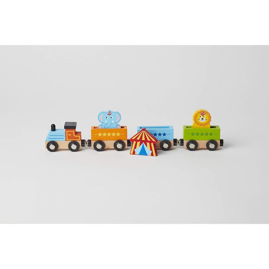 The Original Toy Company Wooden Toy Train Playset - Circus Train