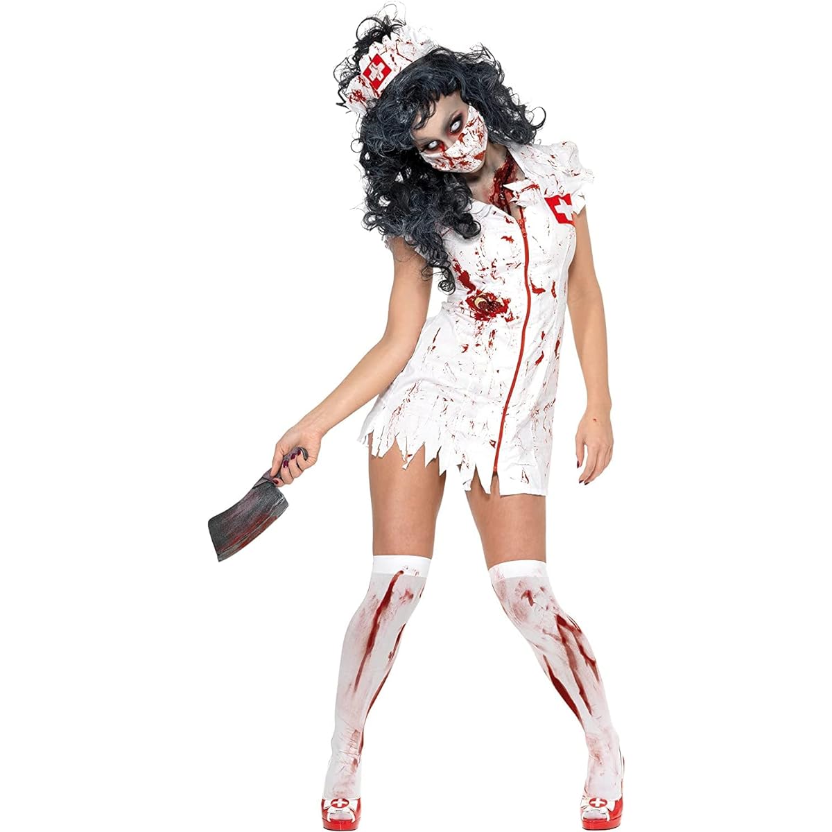 Bloody Ninja Zombie Costume★3-piece set - XS size [Parallel import goods]