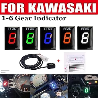 Speed Display Meter Motorcycle Gear Indicator Kawasaki ZX-6R ER-4N Z750 Z1000 Vulcan 900 ER-6 Ninja 650R KFX450R KLE650 Ve-rs-ys 650 Gear Display