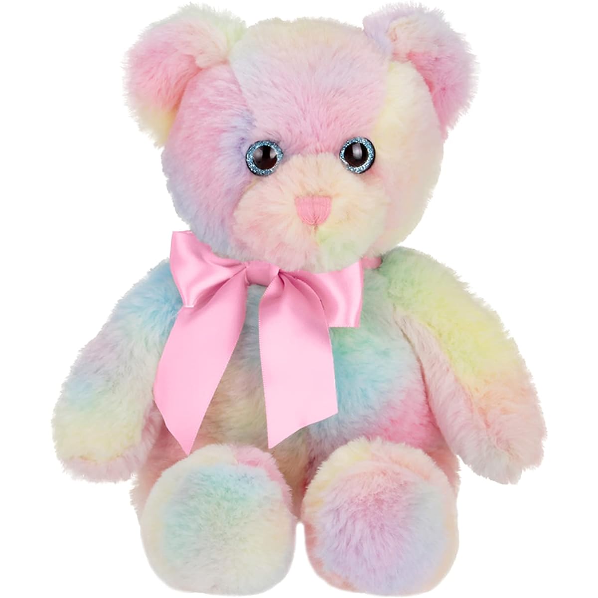 Bearington Candi Rainbow Stuffed Plush Teddy Bear 12"