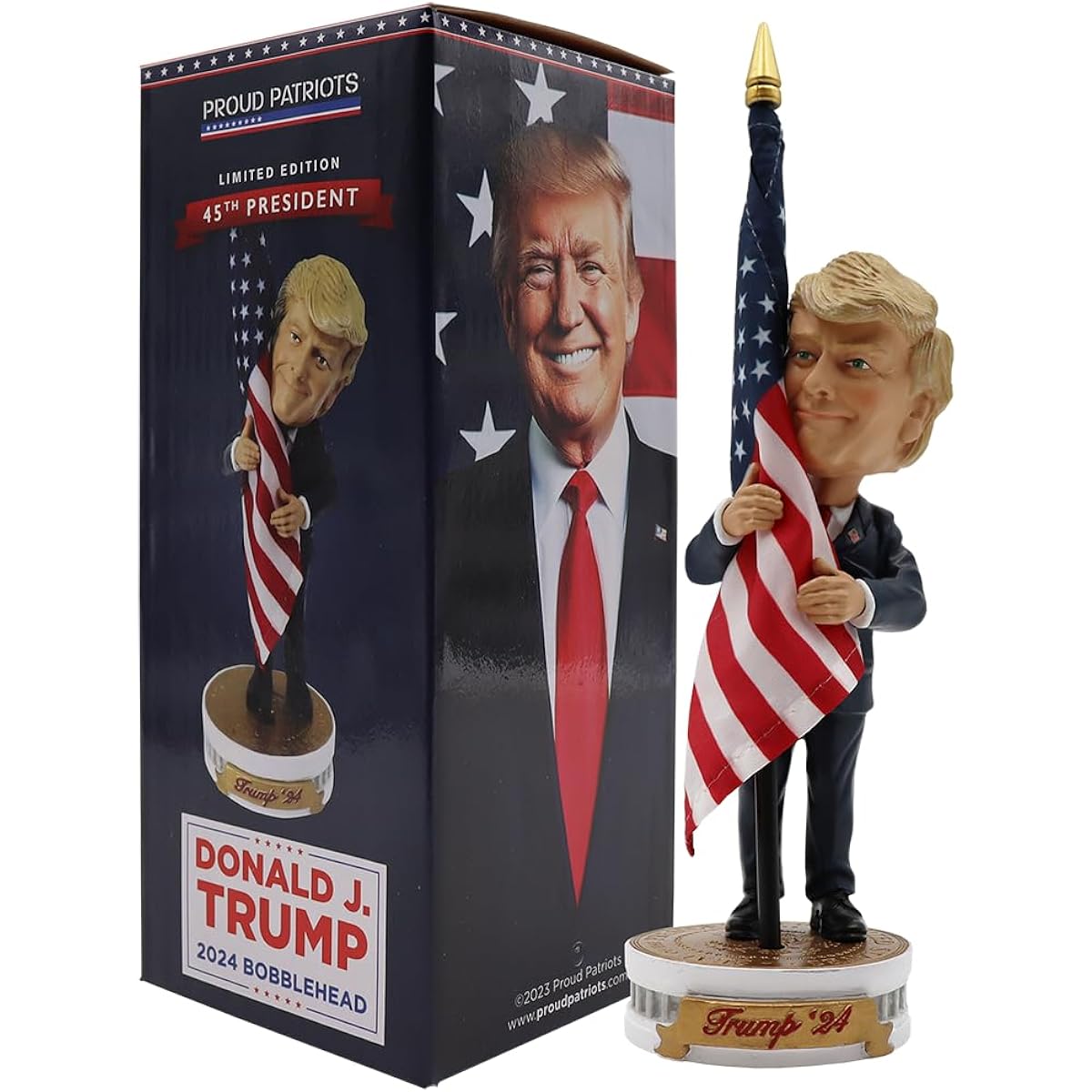 Trump USA President Bobblehead Bubble Head Bobblehead Doll United States Flag Donald J. Trump Limited Edition Collectible Figure