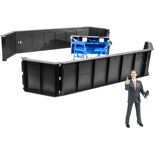 Talking Wrestling Announcer's Barricade Playset By Figures Toy Company