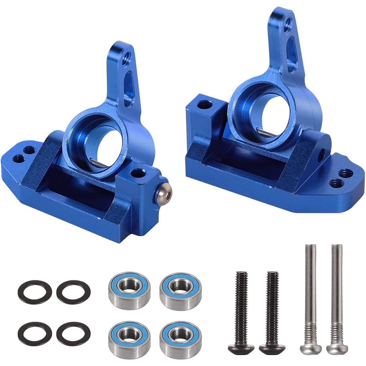 WEISHUJI Caster Block RC Alloy Caster Block Steering Block for 1/10 Traxxas Slash 4x4 Upgrade Replacement 6832 6837 Hop-up (Navy Blue)