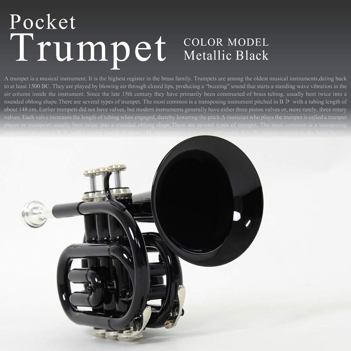 Soleil Pocket Trumpet Sakura Musical Instrument Original Beginner Introductory Set/BK