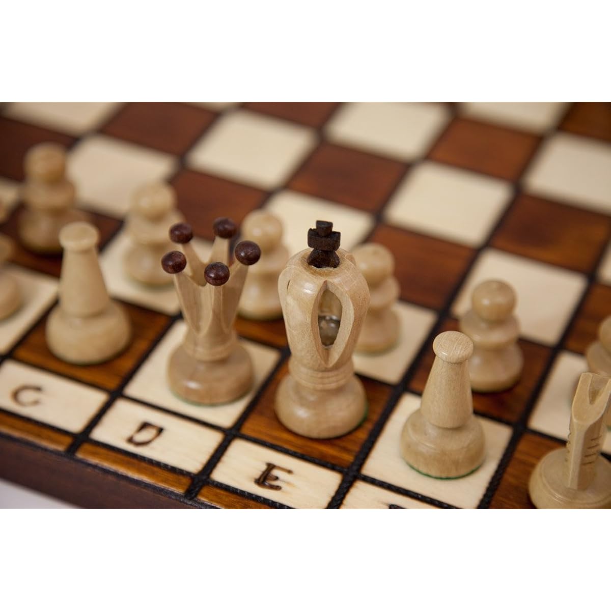 Polish wooden chess set 36cm chess board and chess pieces set KG Poland wood chess