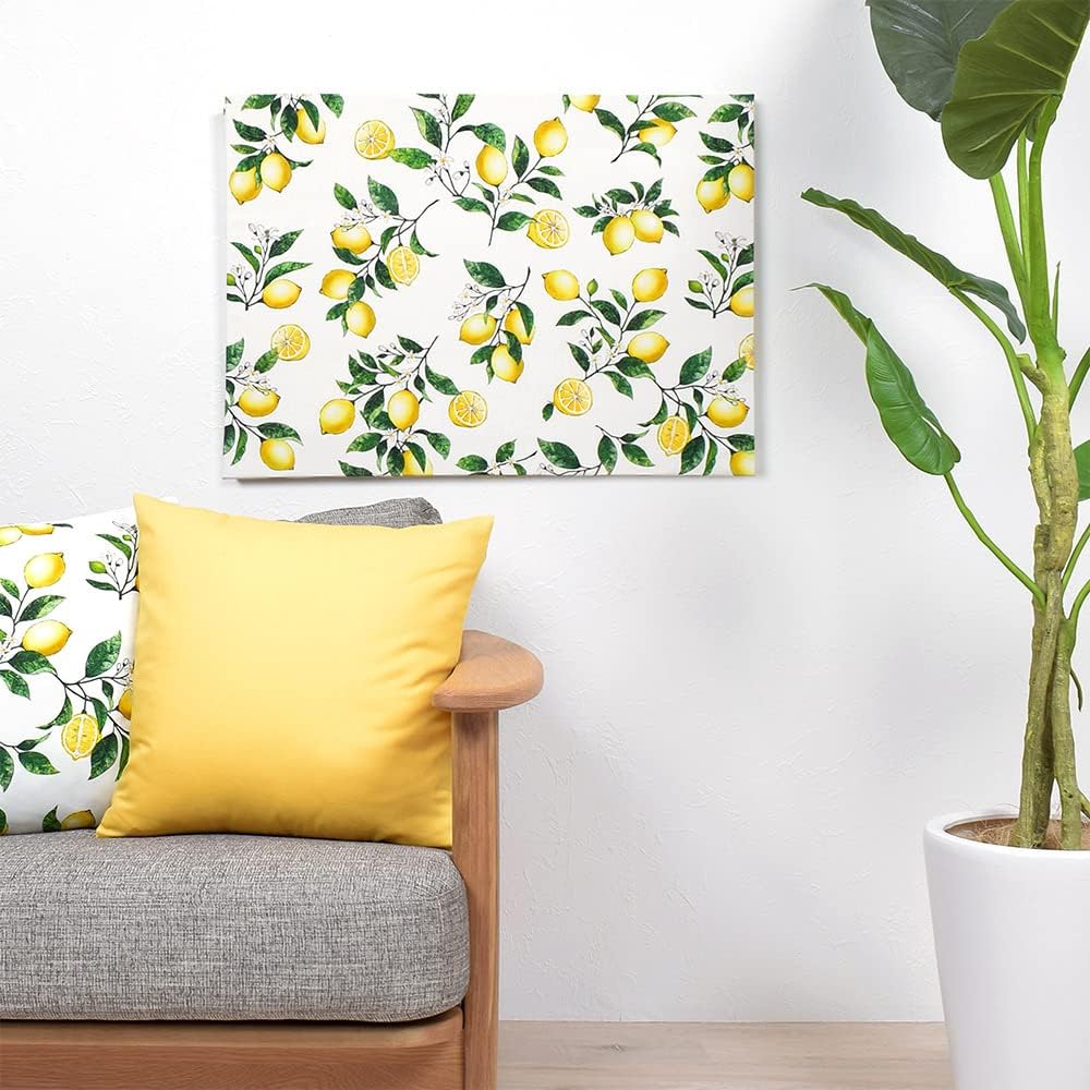 STYLE Decor Fabric Panel Scandinavian Cute Modern Interior Wall Hanging L Size 51.5cm x 73cm Citrus Lemon W4901820