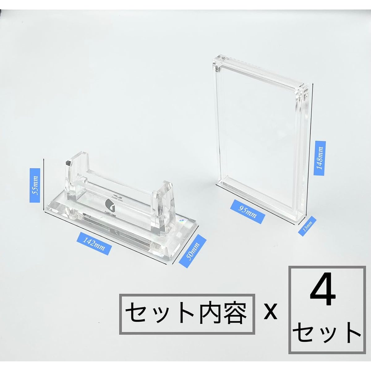 [Set of 4] PSA magnetic box loader [with dedicated acrylic stand] Acrylic frame screw-down display case, exclusive to PSA certified cases, UV 97% cut specification, high-grade acrylic display stand included