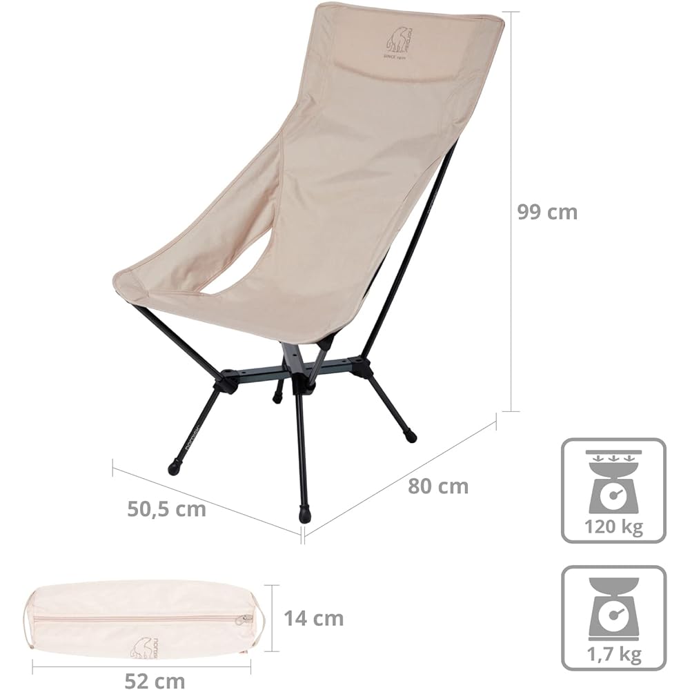NORDISK Outdoor Camping Chair KONGELUND LOUNGE CHAIR [Genuine Japanese Product] 149056