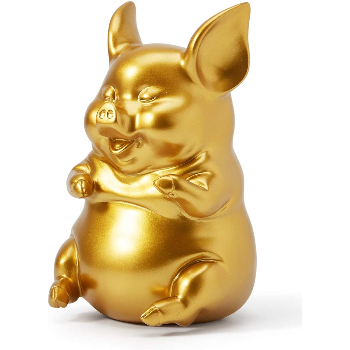 HomeBerry 21cm H Polyresin Piggy Bank Money Box Savings Box Money Box Piggy Figurine Kids Room Decor Gift Gold