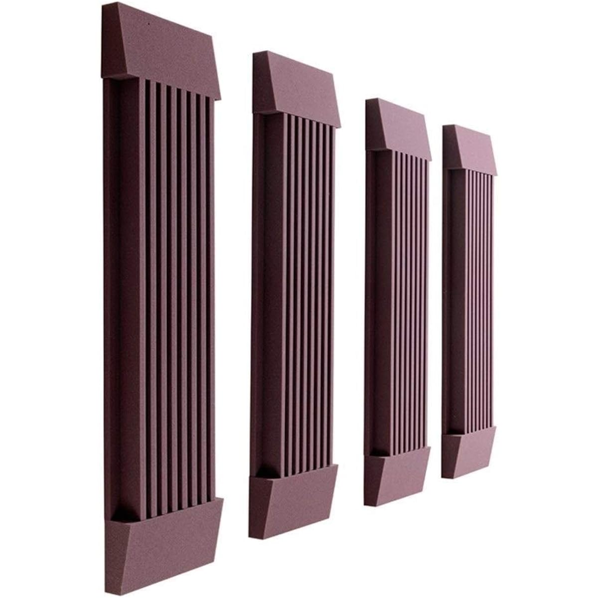 Recording Studio Acoustic Panel, Purple Black Rectangular Sound Absorbing Cotton High Density Noise Reduction Soundproofing Foam (A) (A)